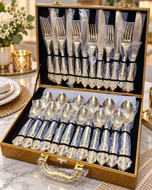 24 PCS Gold Cutlery Set With Storage Case