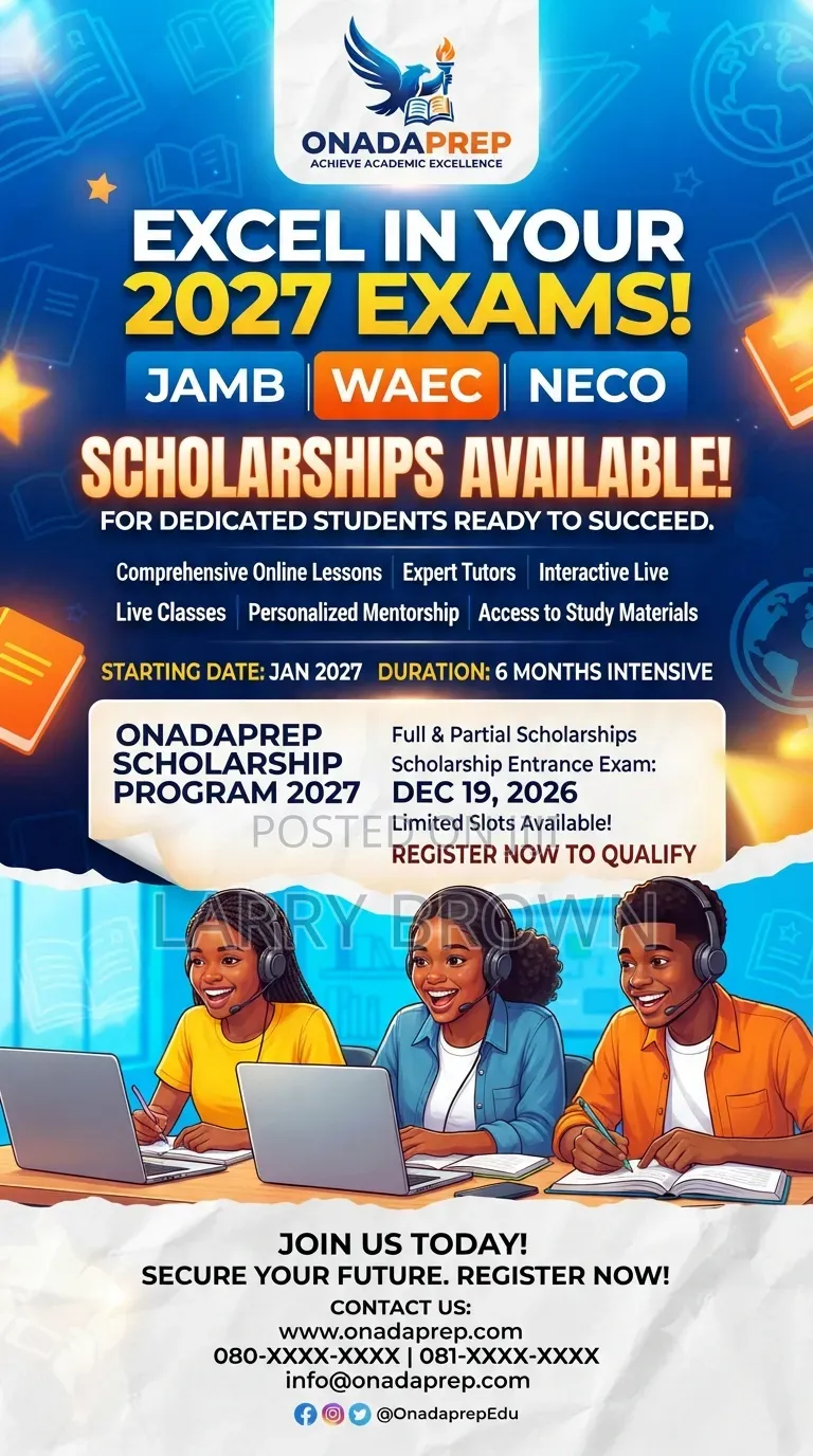 Online Lesson Teaching for Jamb, Waec and Neco