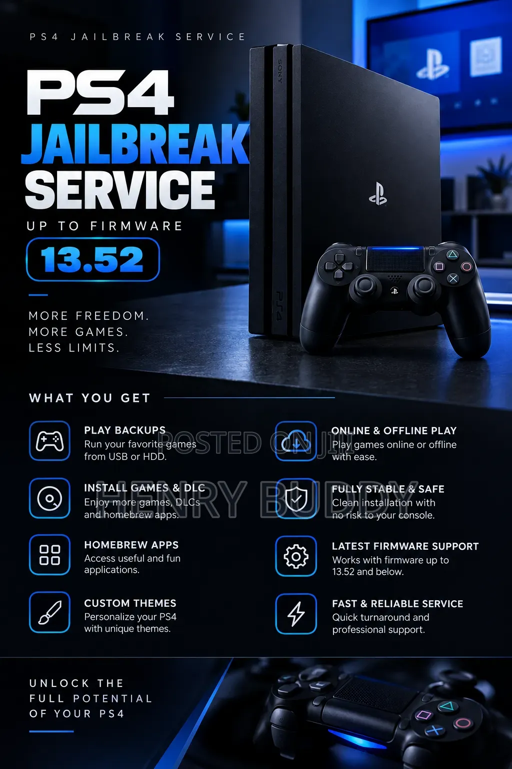 Ps4 Jailbreak Blu-Ray Disk Service