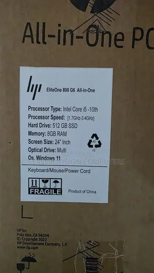 New Desktop Computer HP EliteOne 800 G6 16GB Intel Core i5 SSD 512GB