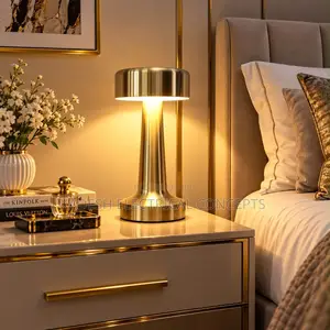 LED Desk Lamp Multi-Color Retro Coffee Dumbbell Desk Lamp Touch Bar