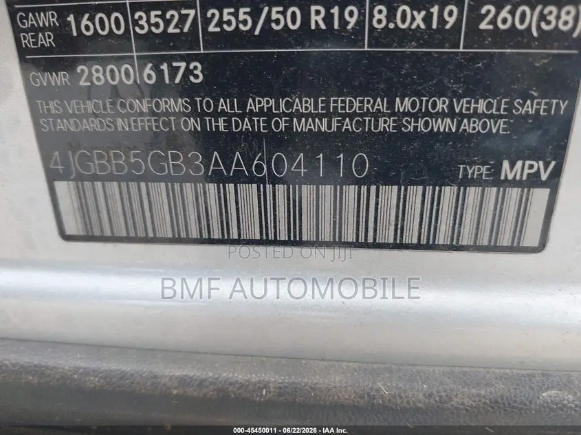 Mercedes-Benz M Class 2010 Silver