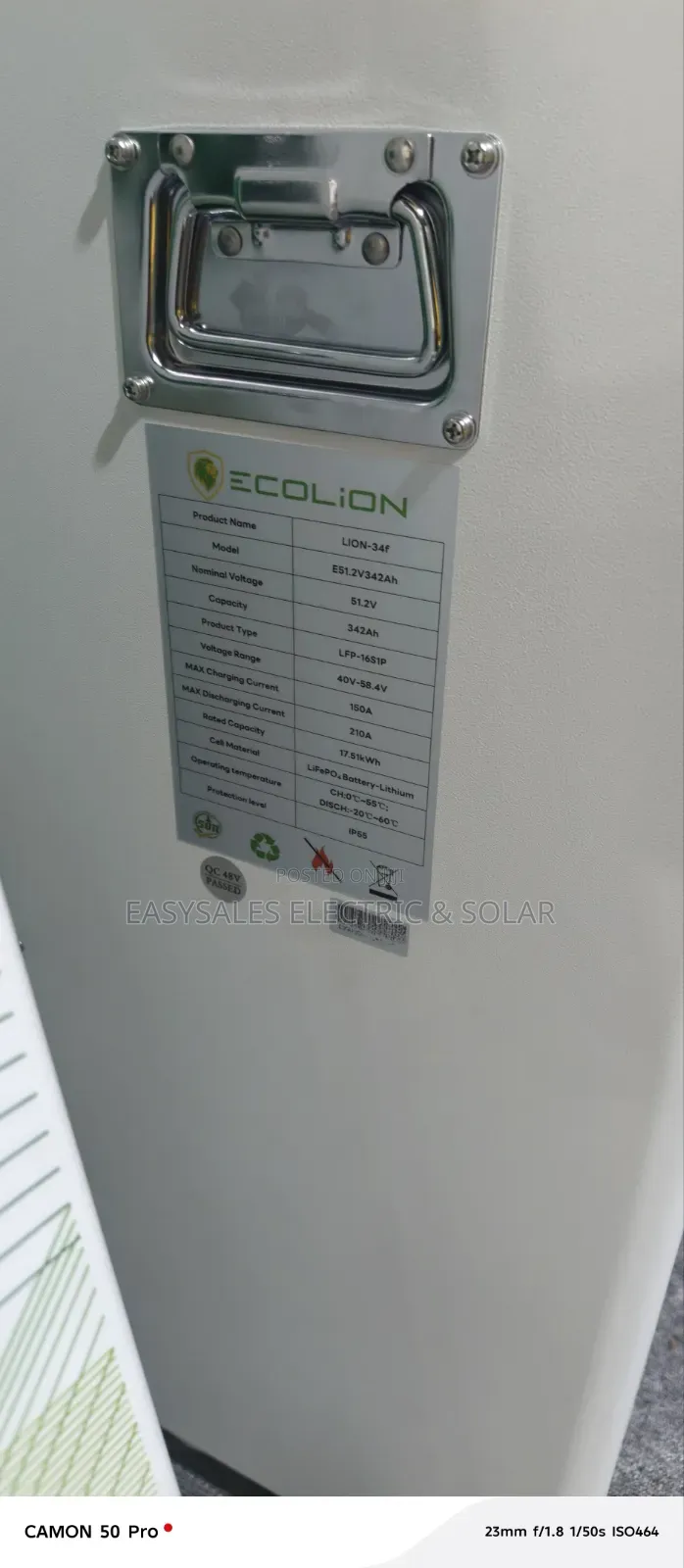 17.5kwh Ecolion Lithium Battery