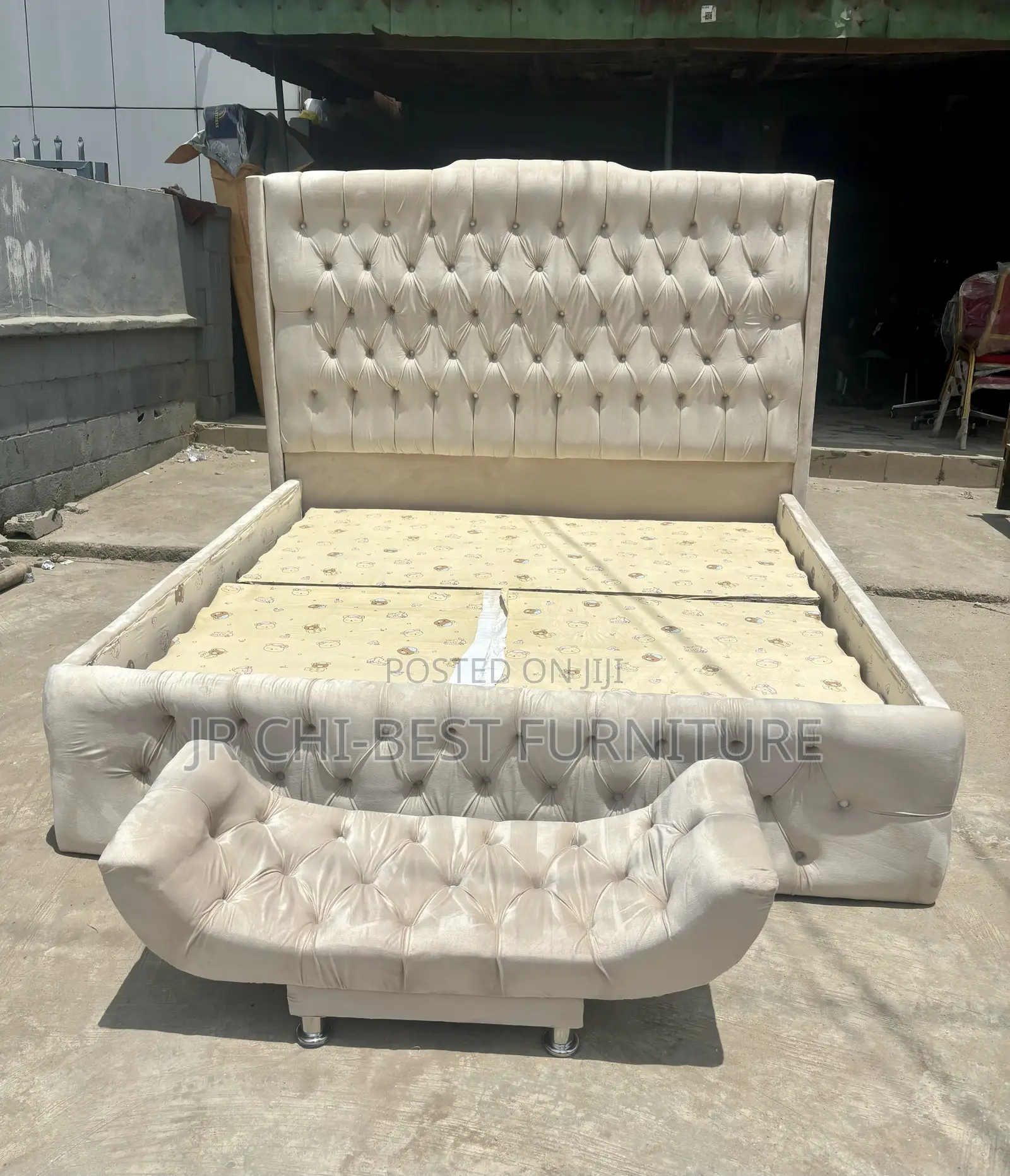 Inexpensive Quality 6 by 6 Tufted Bedframe