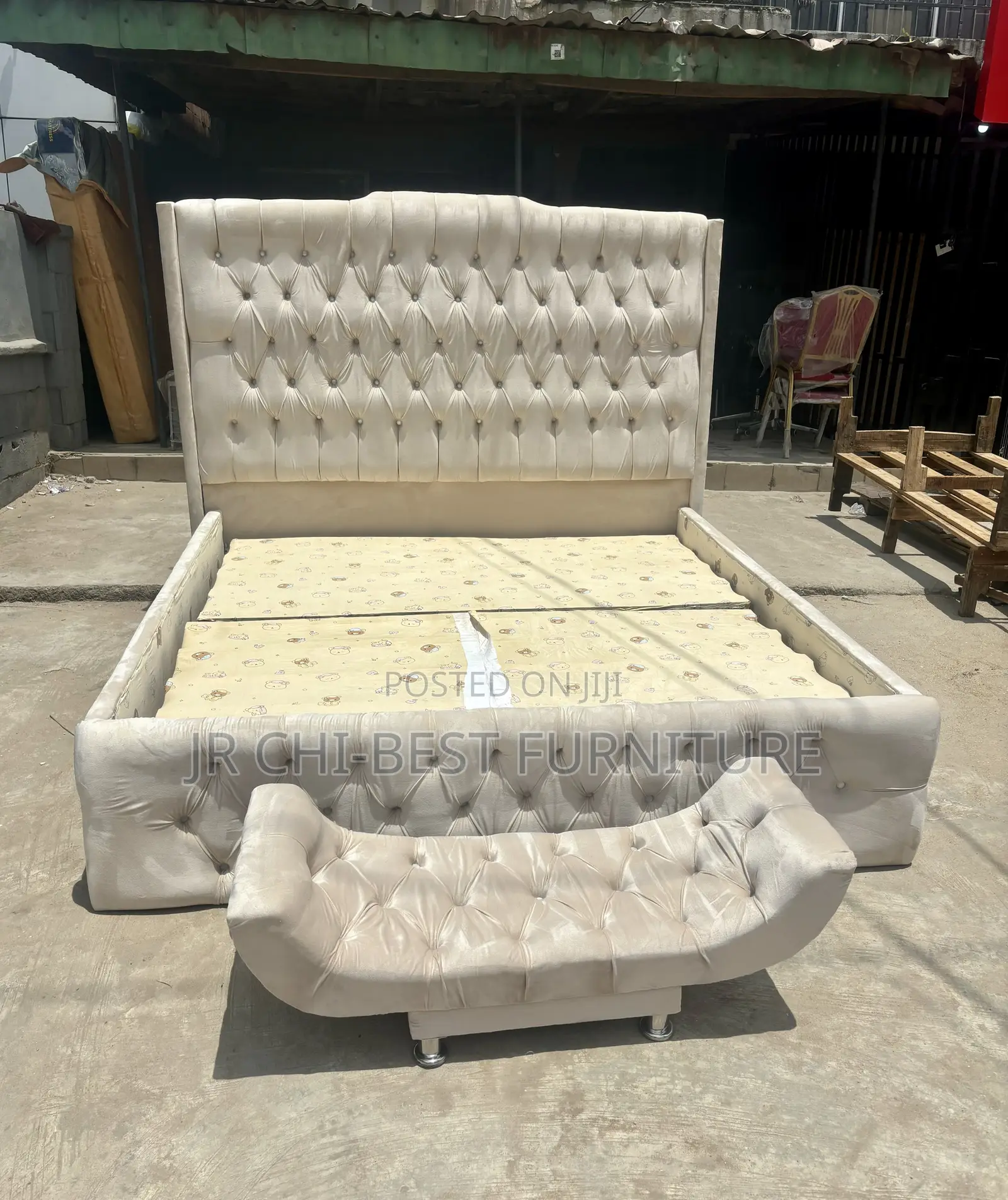 Inexpensive Quality 6 by 6 Tufted Bedframe