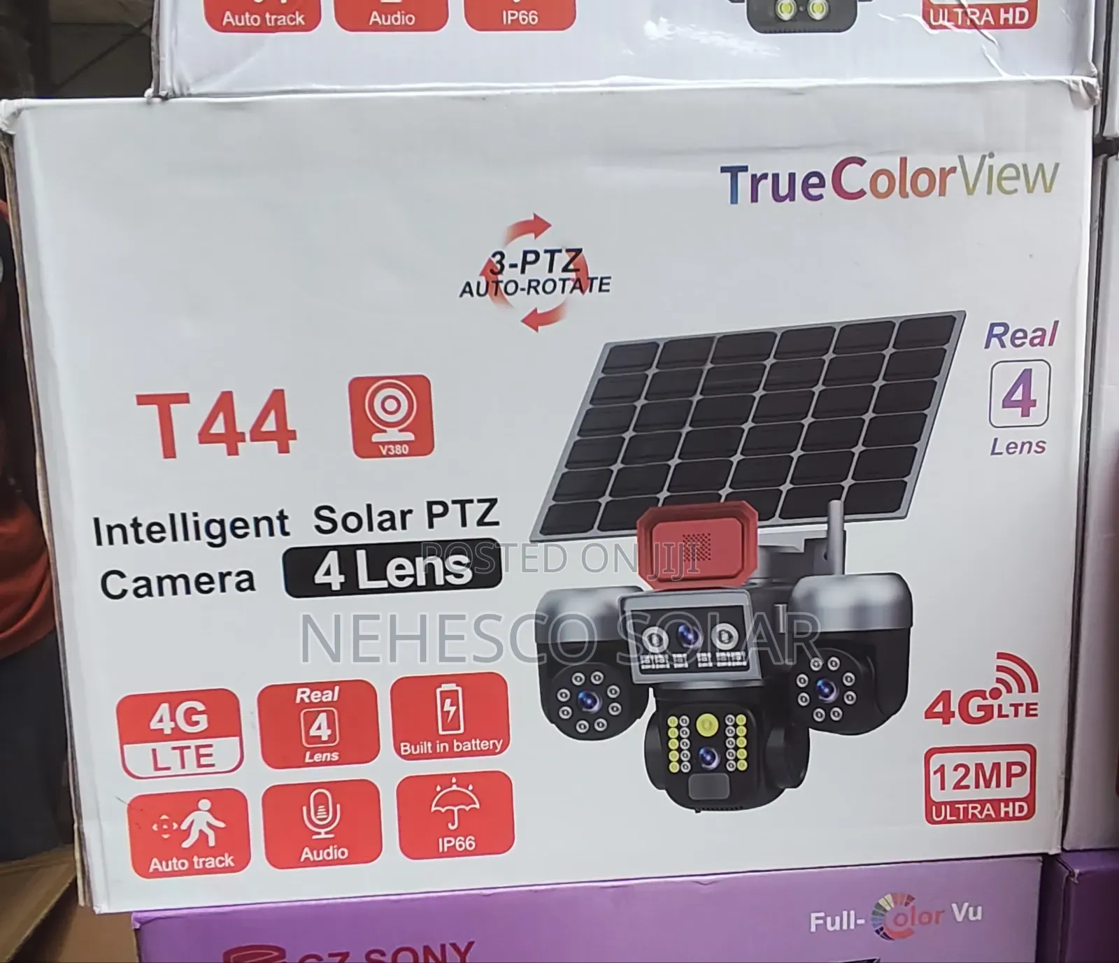 Original 4G Solar PTZ Security Camera With 4-Lens Coverage