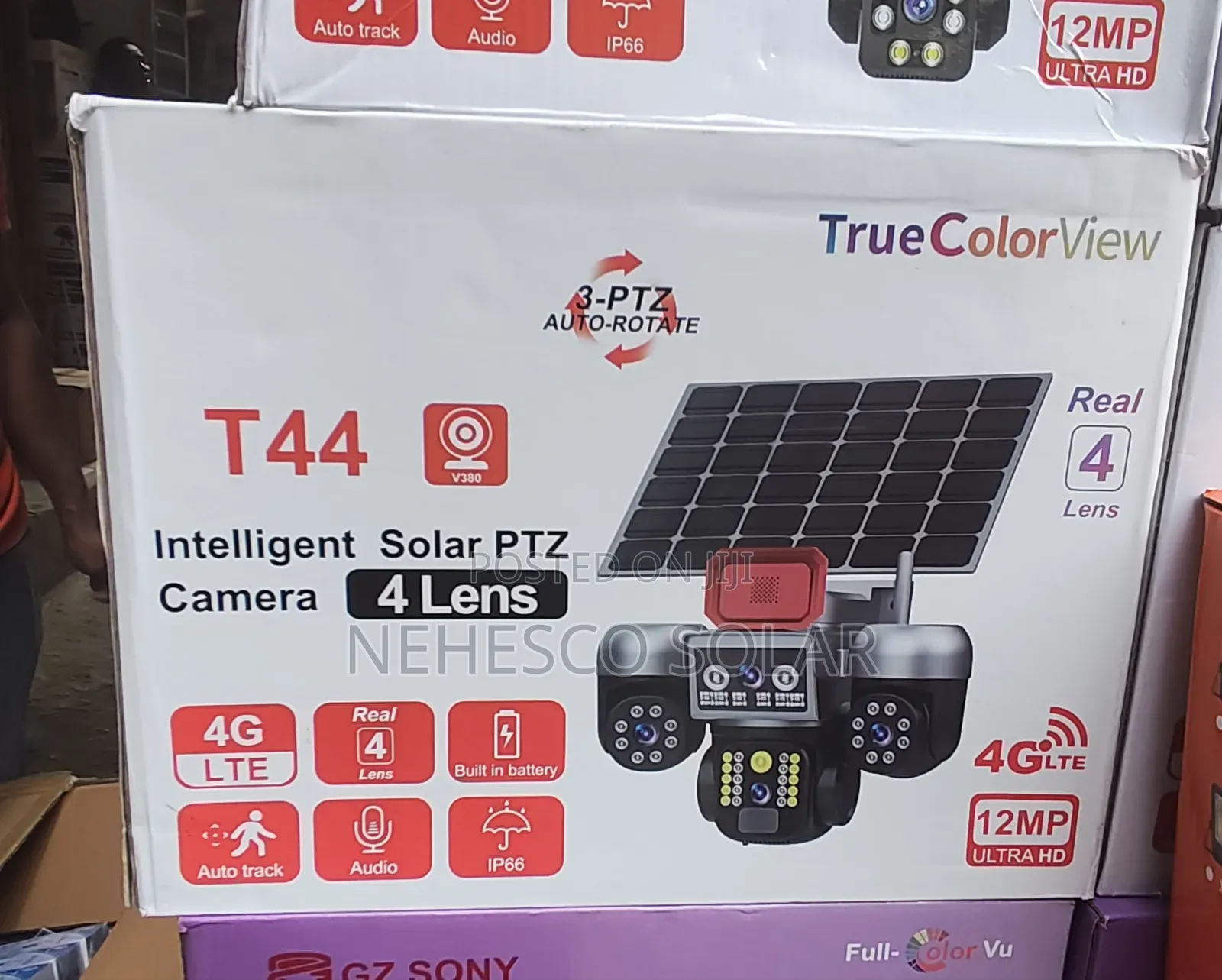 Original 4G Solar PTZ Security Camera With 4-Lens Coverage