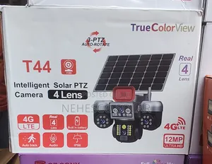 High Quality 4-Lens 12MP Solar PTZ Camera for Home Business
