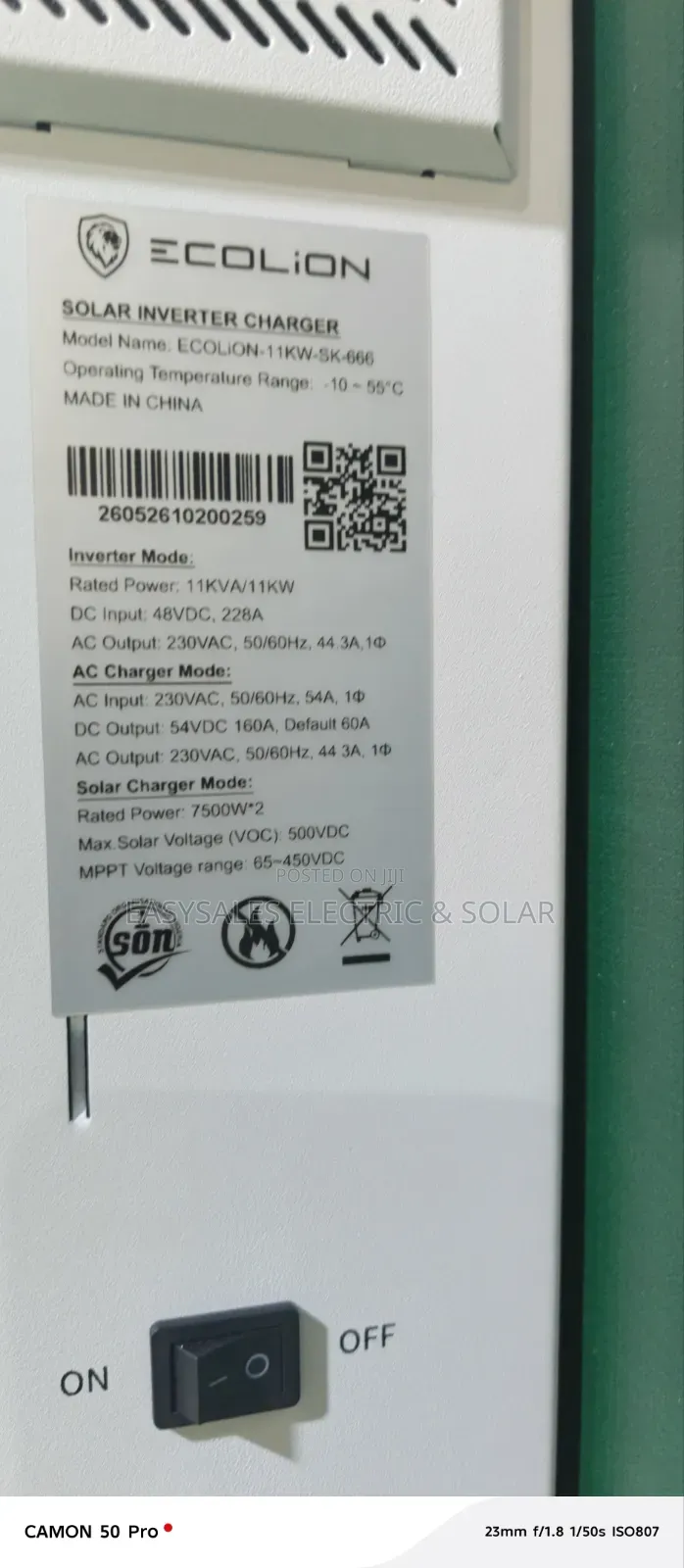11kva Ecolion Hybrid Inverter