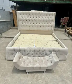 Upholstery 6 by 6 Wooden Tufted Bedframe