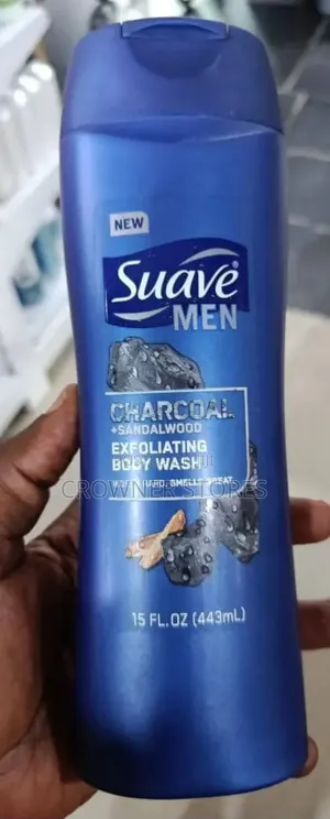 Suave Men Charcoal Sandalwood Exfoliating Body Wash for Men443ml