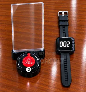Wireless Restaurant Call Buttons With Acrylic Menu Stands