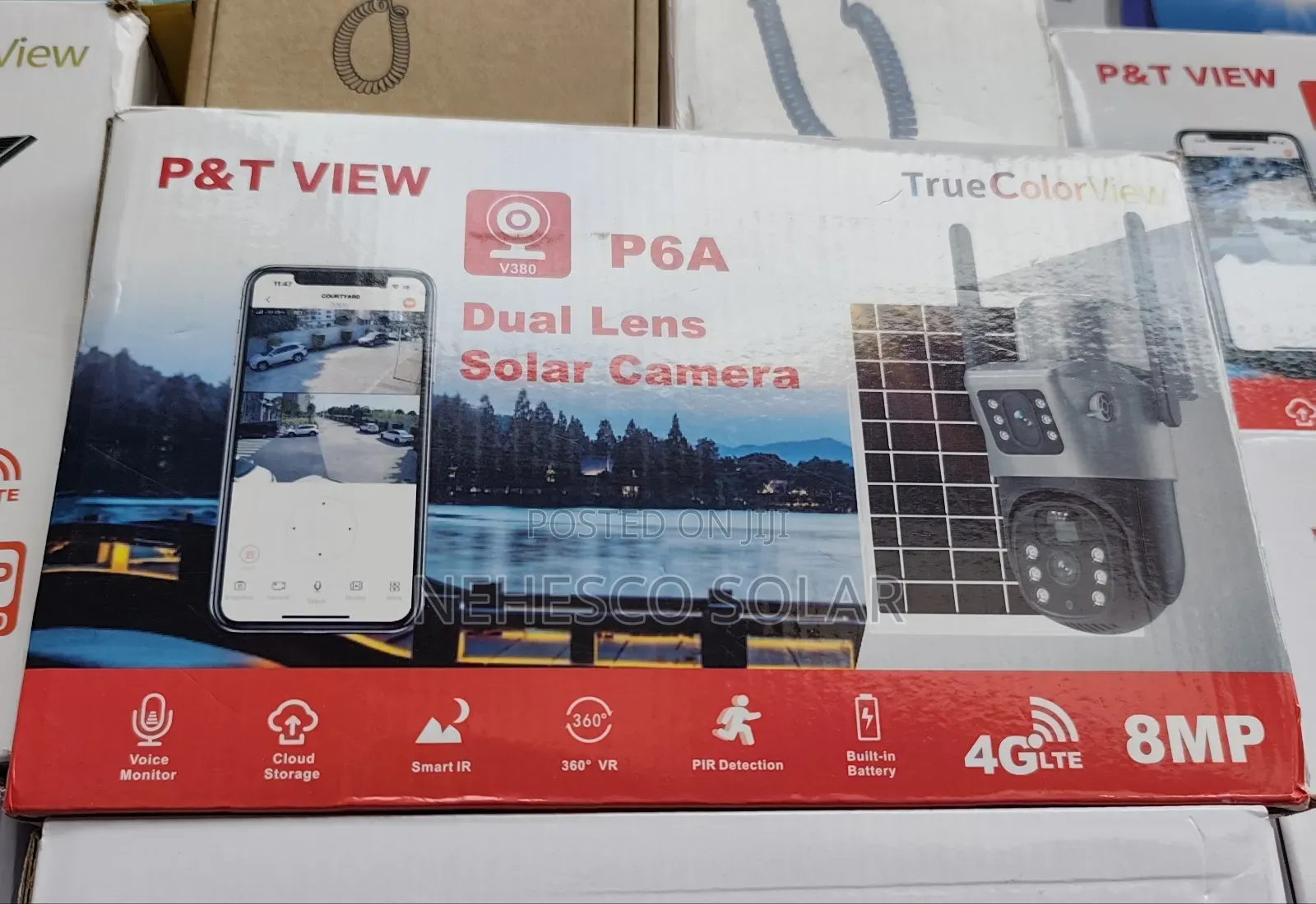 Original P6A 4G Solar Security Camera With Dual Lens