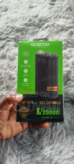 ​Oraimo Traveler 15 20000mAh Power Bank (15W Type-C Fast Charging) -