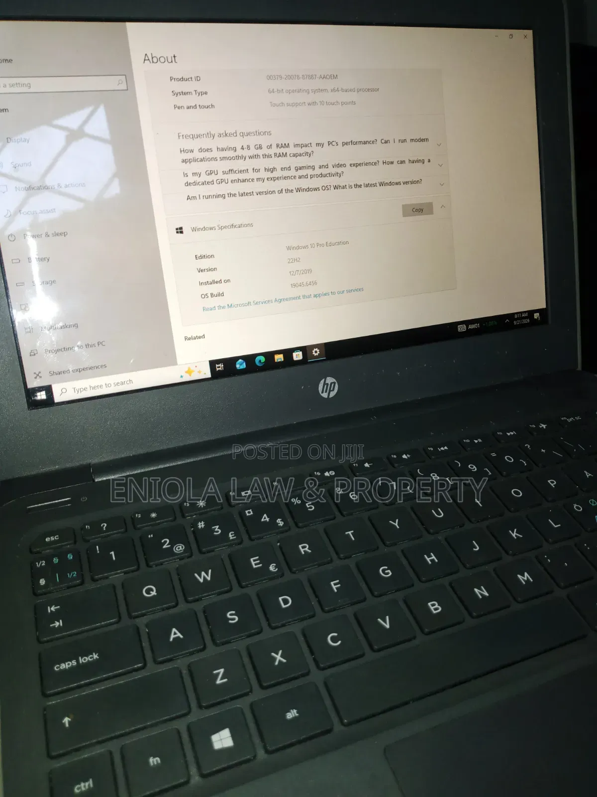 Laptop HP 4GB Intel Celeron SSD 60GB