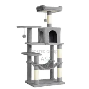 LASA Large CAT Tree Tower With Hammock, Cave .