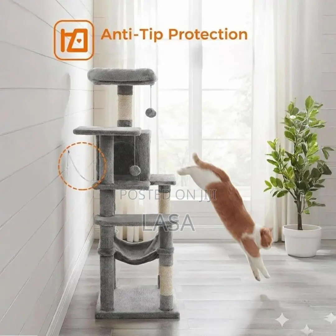 LASA Large CAT Tree Tower With Hammock, Cave .