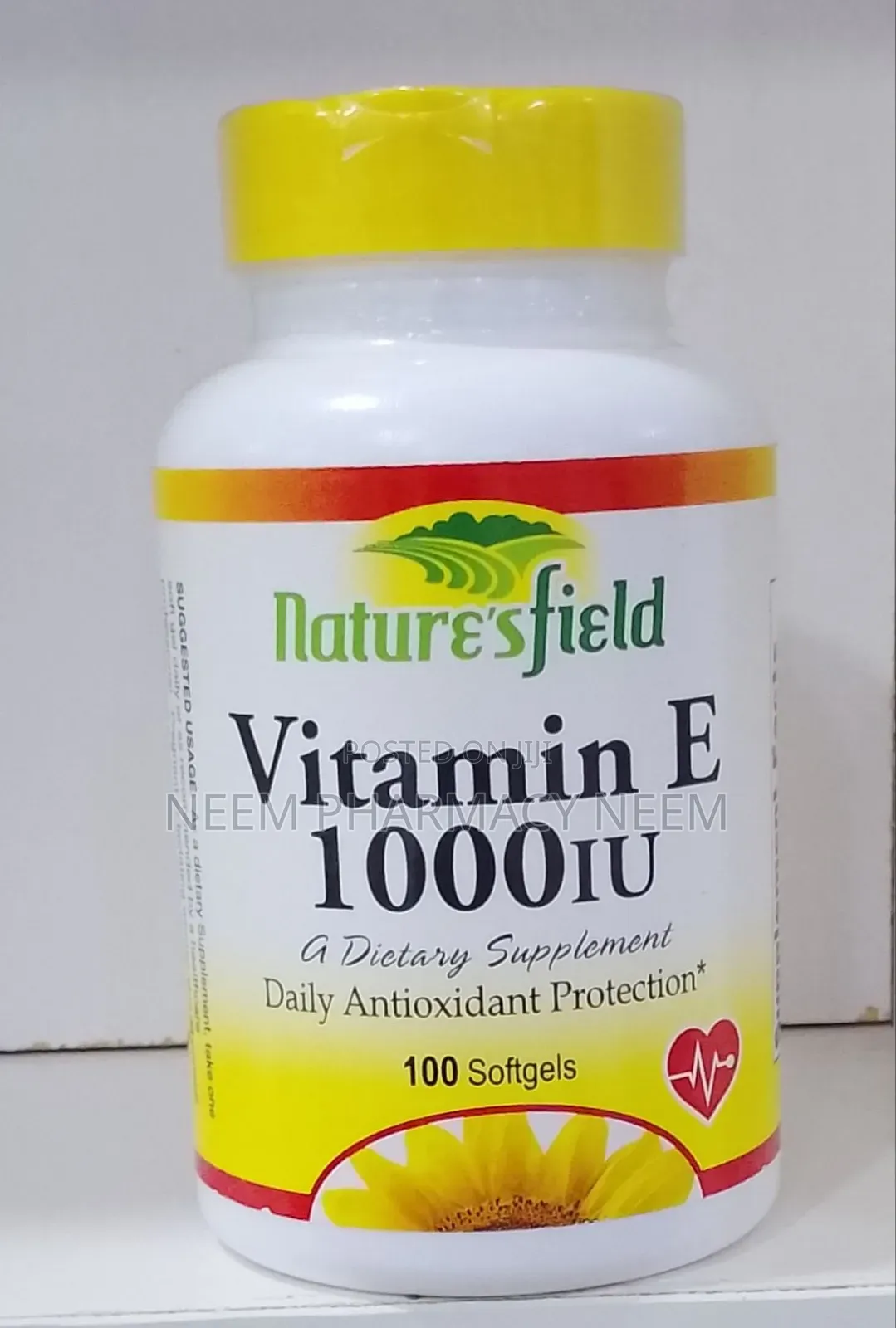 Nature's Field Vitamin E 1000iu-100 Softgel