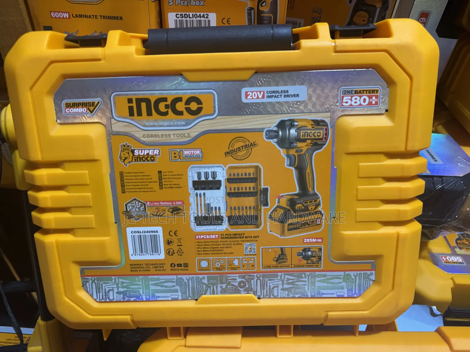 Impact Driver Kits Ingco 20V Cordless