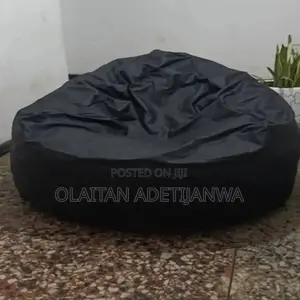 Leather Comfy Beanbag Sofa Chair With Removable Cover