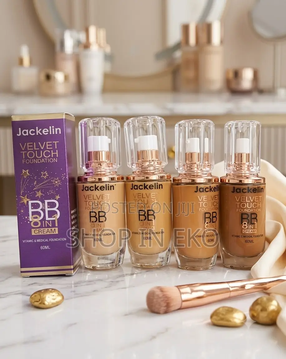 Jackelin Velvet Touch Foundation BB 8-in-1 Cream With Vitamin C – 60ml