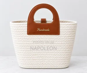 Woven Bucket Tote Bag