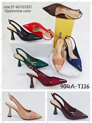 Aaron Sm Two-Tone Patent Slingback Heels