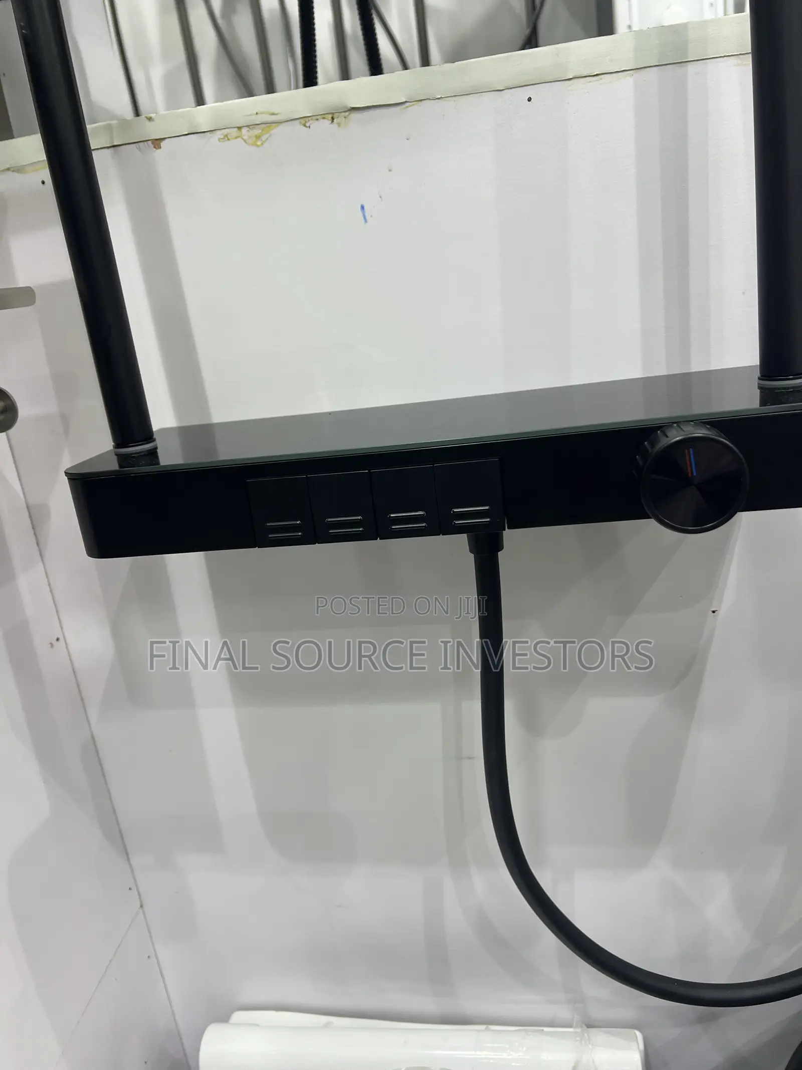 Matte Black Thermostatic Multi Function Shower System