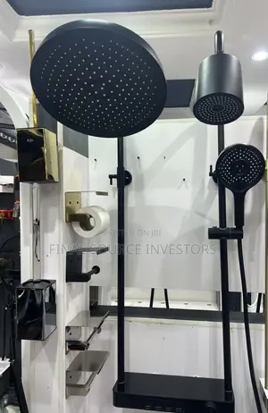 Matte Black Thermostatic Multi Function Shower System