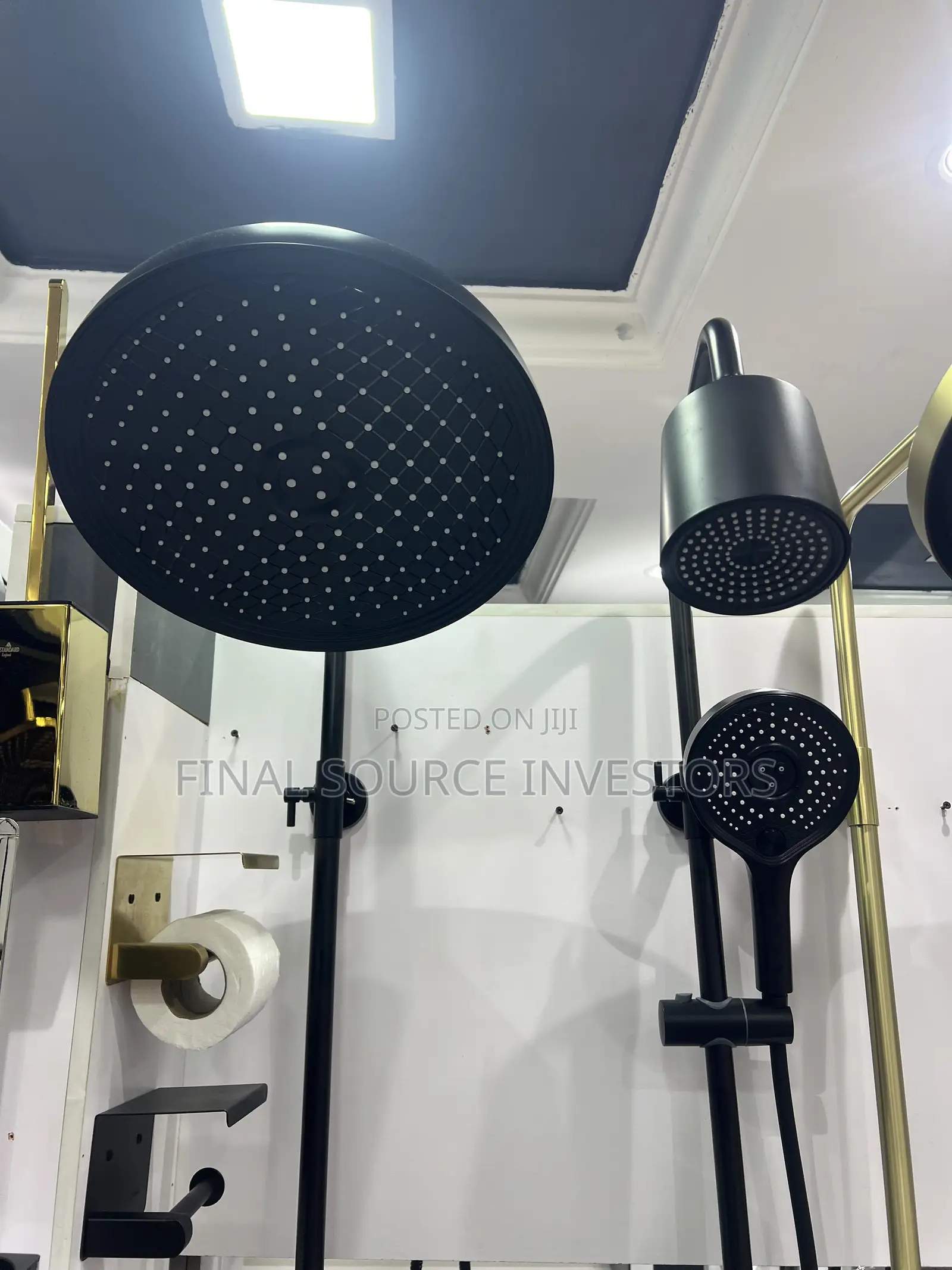 Matte Black Thermostatic Multi Function Shower System