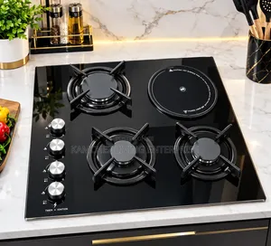 Premium 4-Burner Gas Cooker/Hob - 3 Gas 1 Electric Cooker