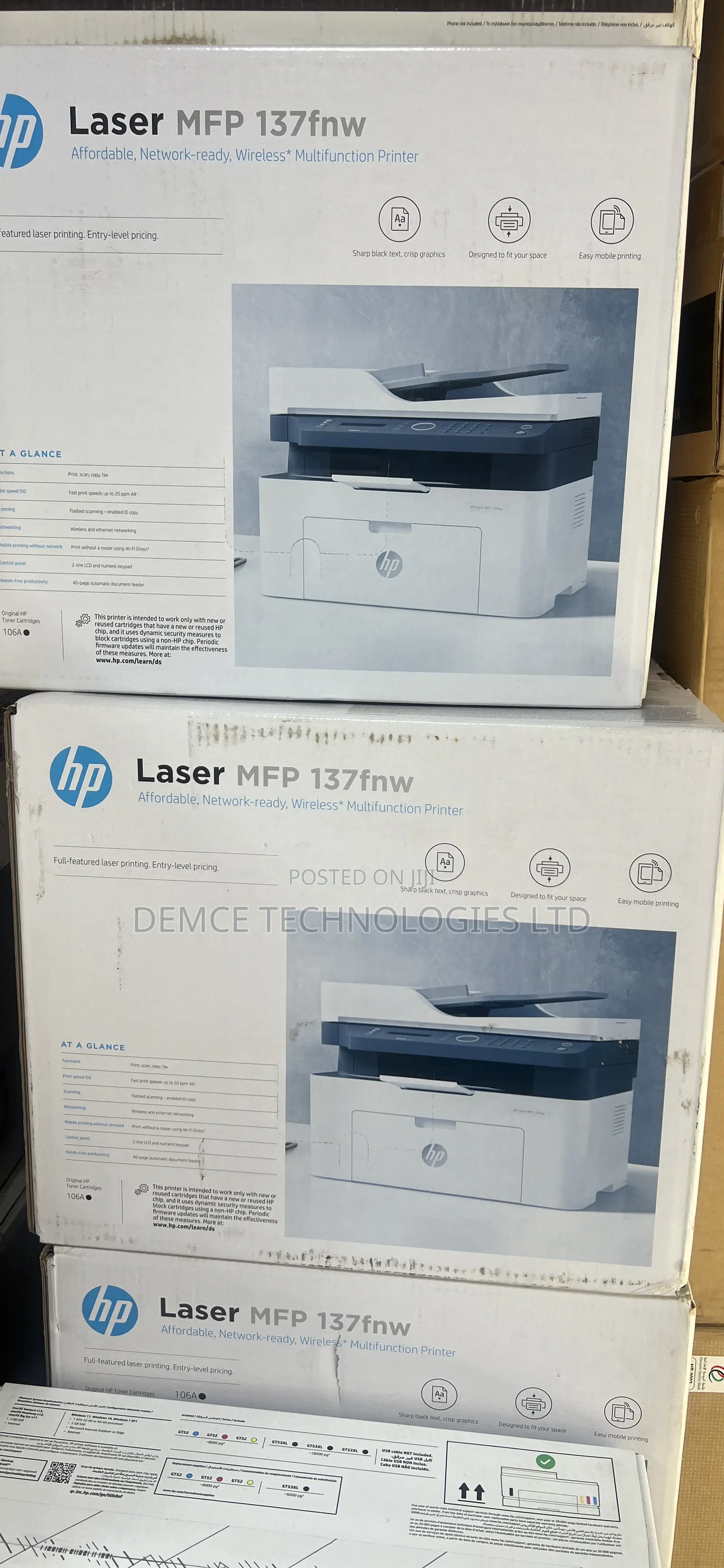 HP Laserjet MFP 137fnw Printer