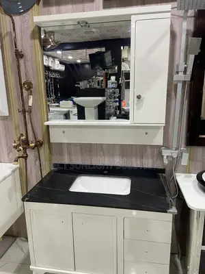 Washing Hands Basin With Mirror