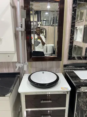 Washing Hands Basin With Mirror