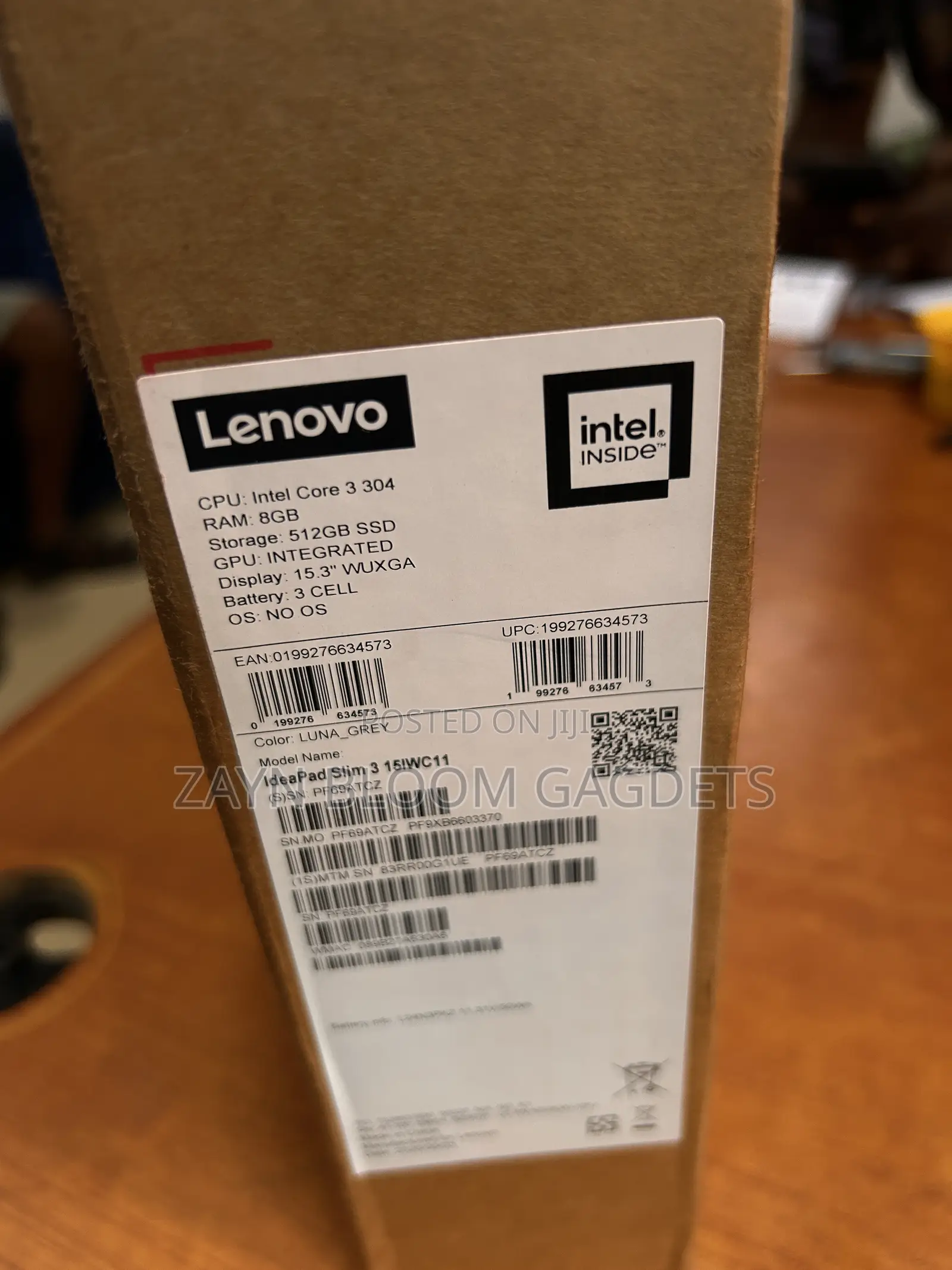 New Laptop Lenovo Ideapad 3 8GB Intel Core i3 SSD 512GB