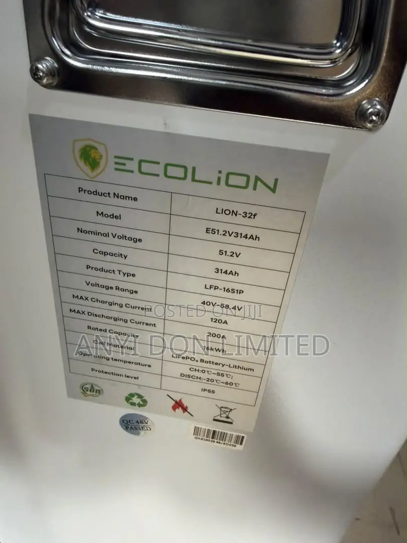 16kwh 51.2v Ecolion Lithium Battery