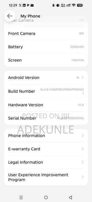 Infinix Smart 20 64 GB Blue