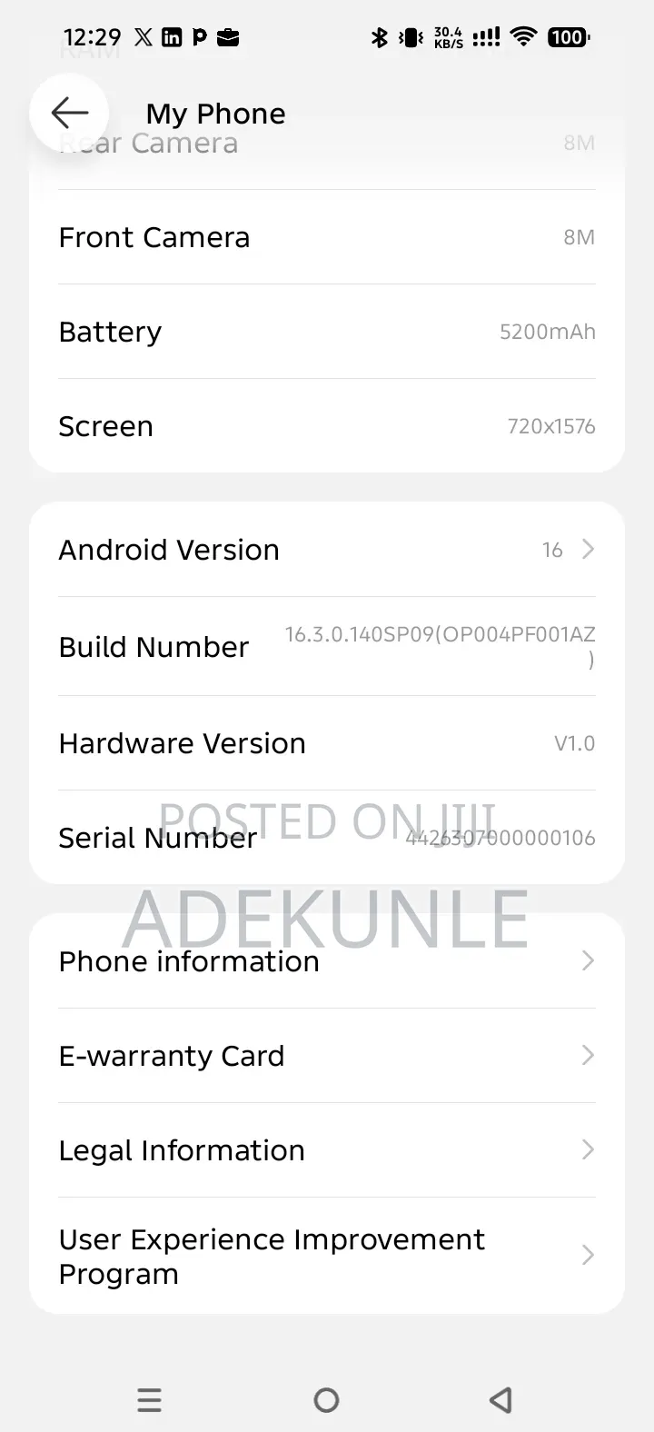 Infinix Smart 20 64 GB Blue