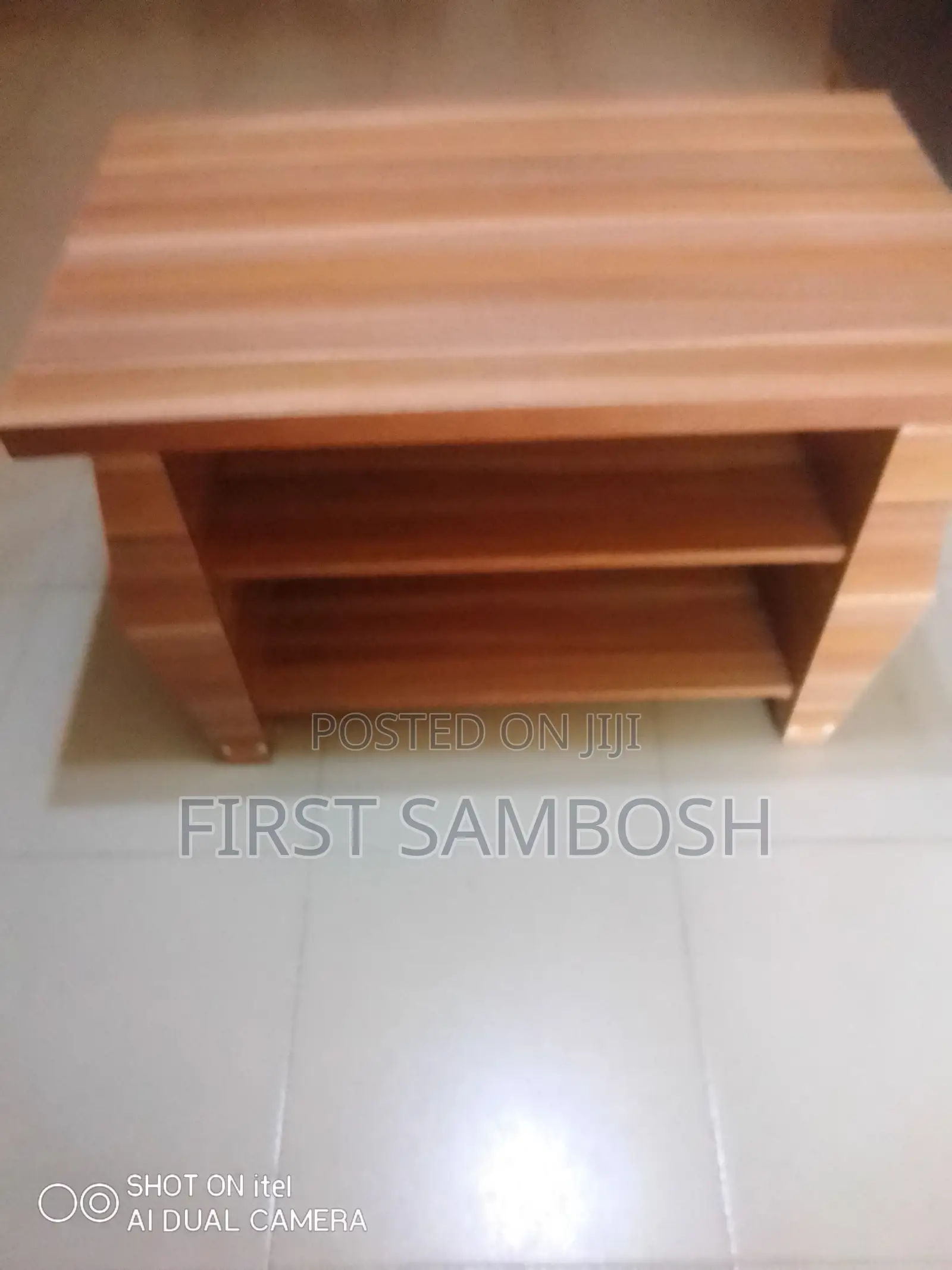 Center Table With Side Book Storage
