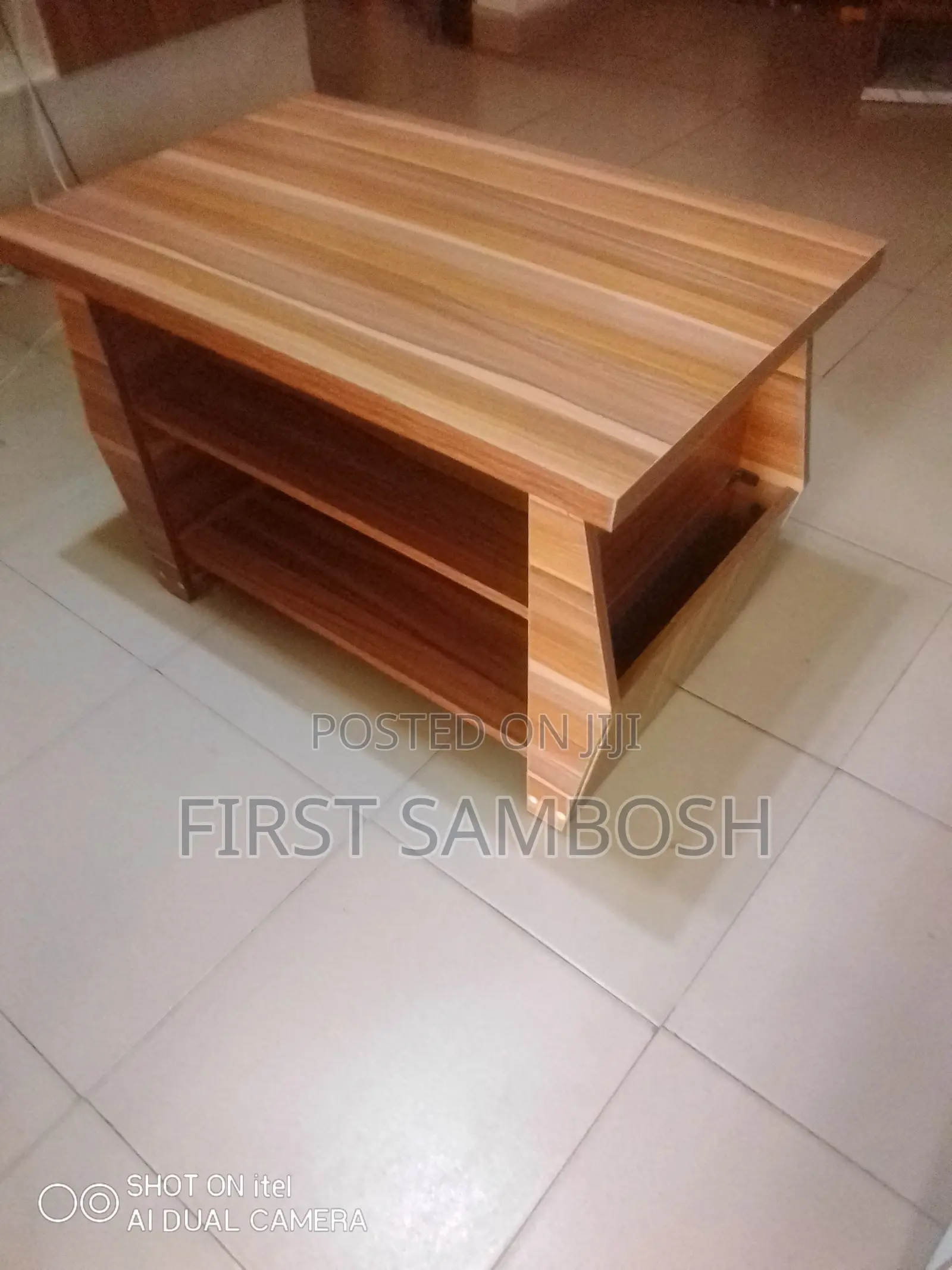 Center Table With Side Book Storage
