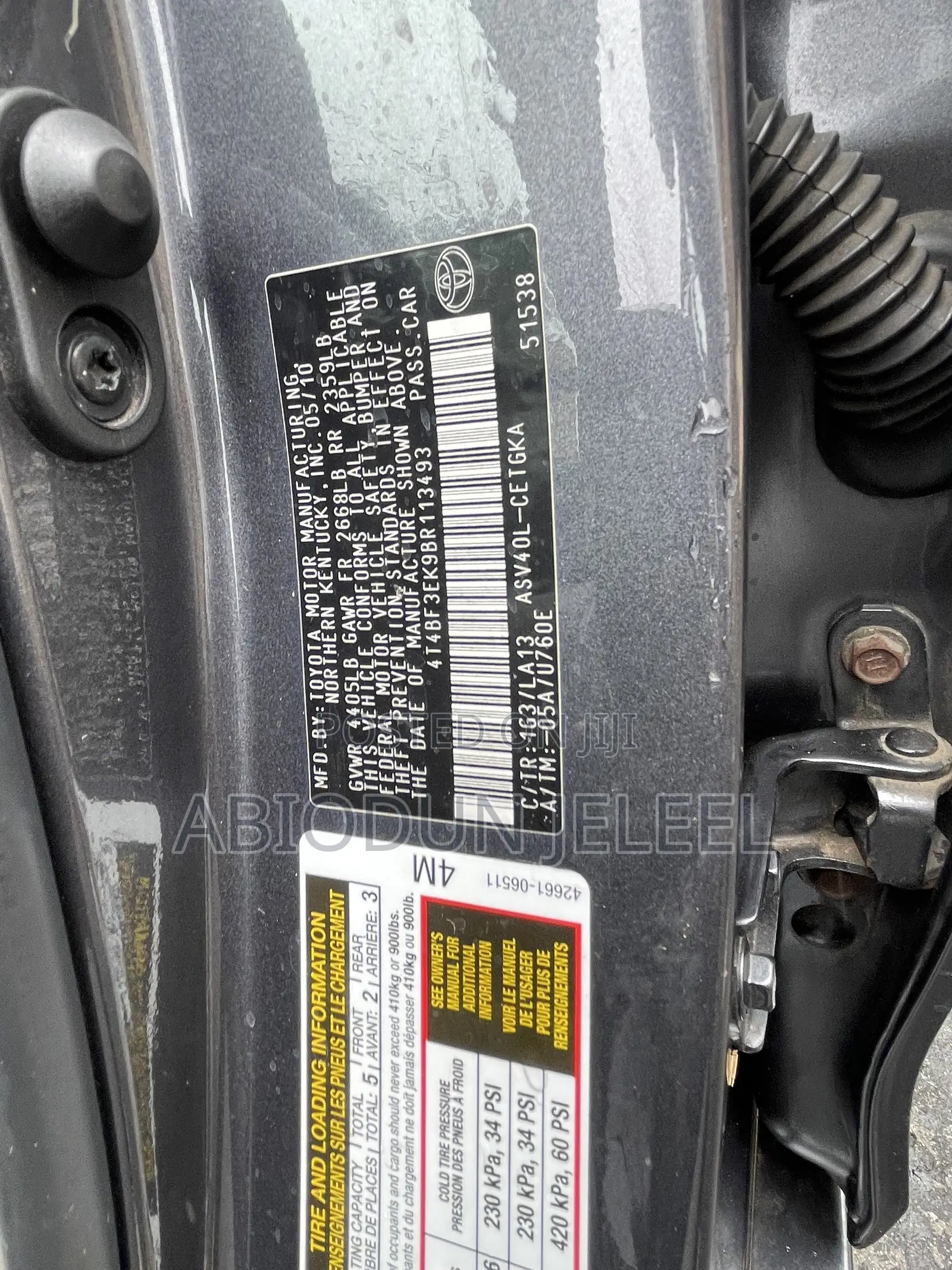 Toyota Camry 2010 Gray