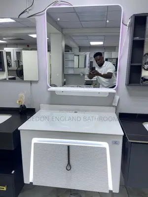 Luxury 80CM Cabinet Basin/ Wash Hand Basin With LED Mirror