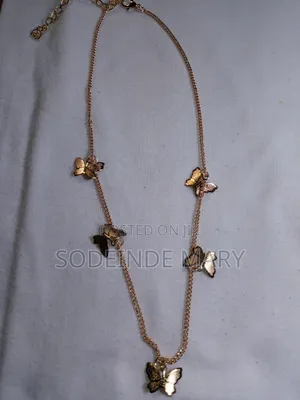 Butterfly Faux Golden Alloy Necklace