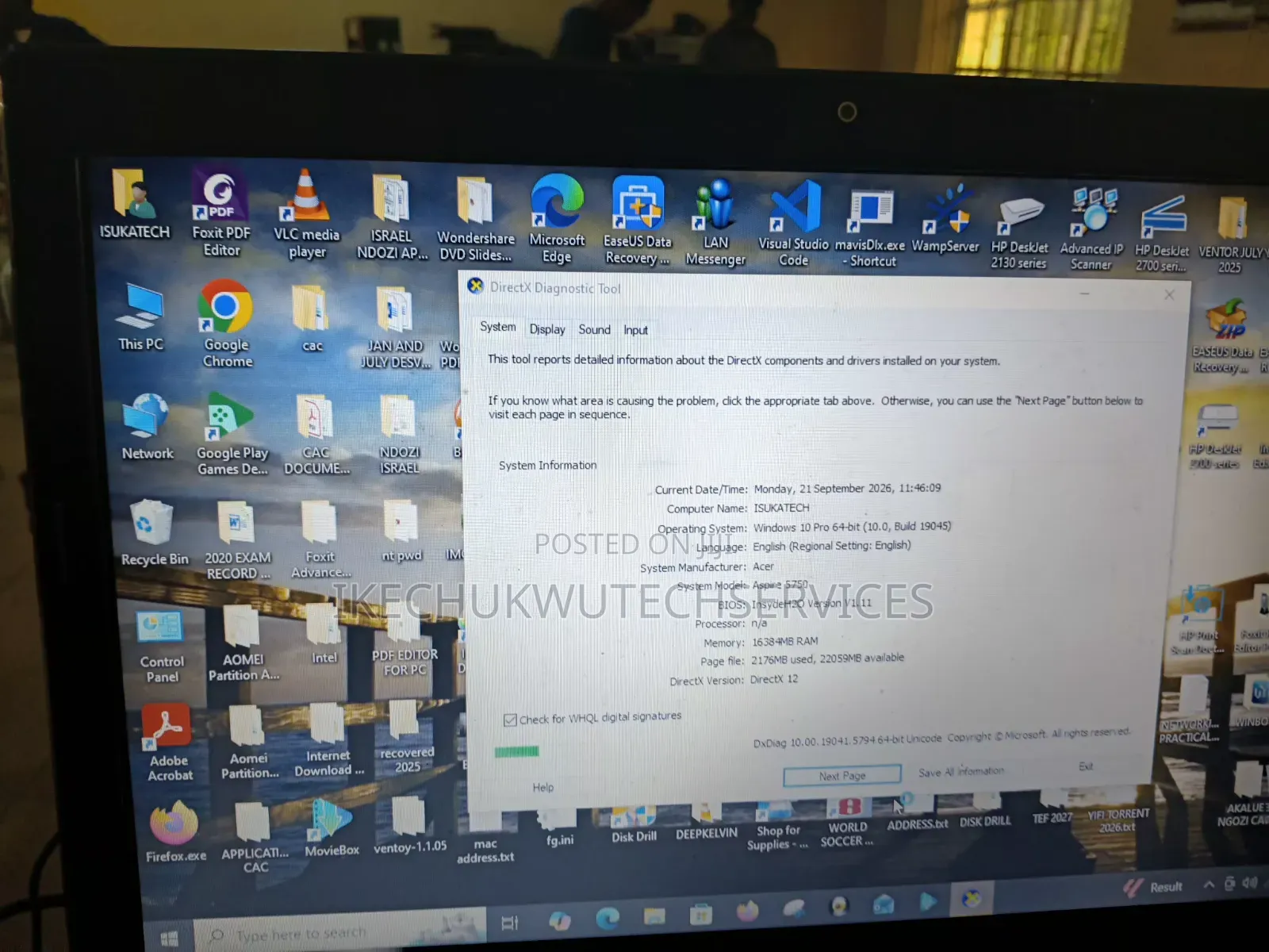 Laptop Acer Aspire 5750 16GB Intel Core i5 HDD 500GB
