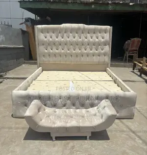 Good Quality 6 by 6 Tufted Padded Bedframe