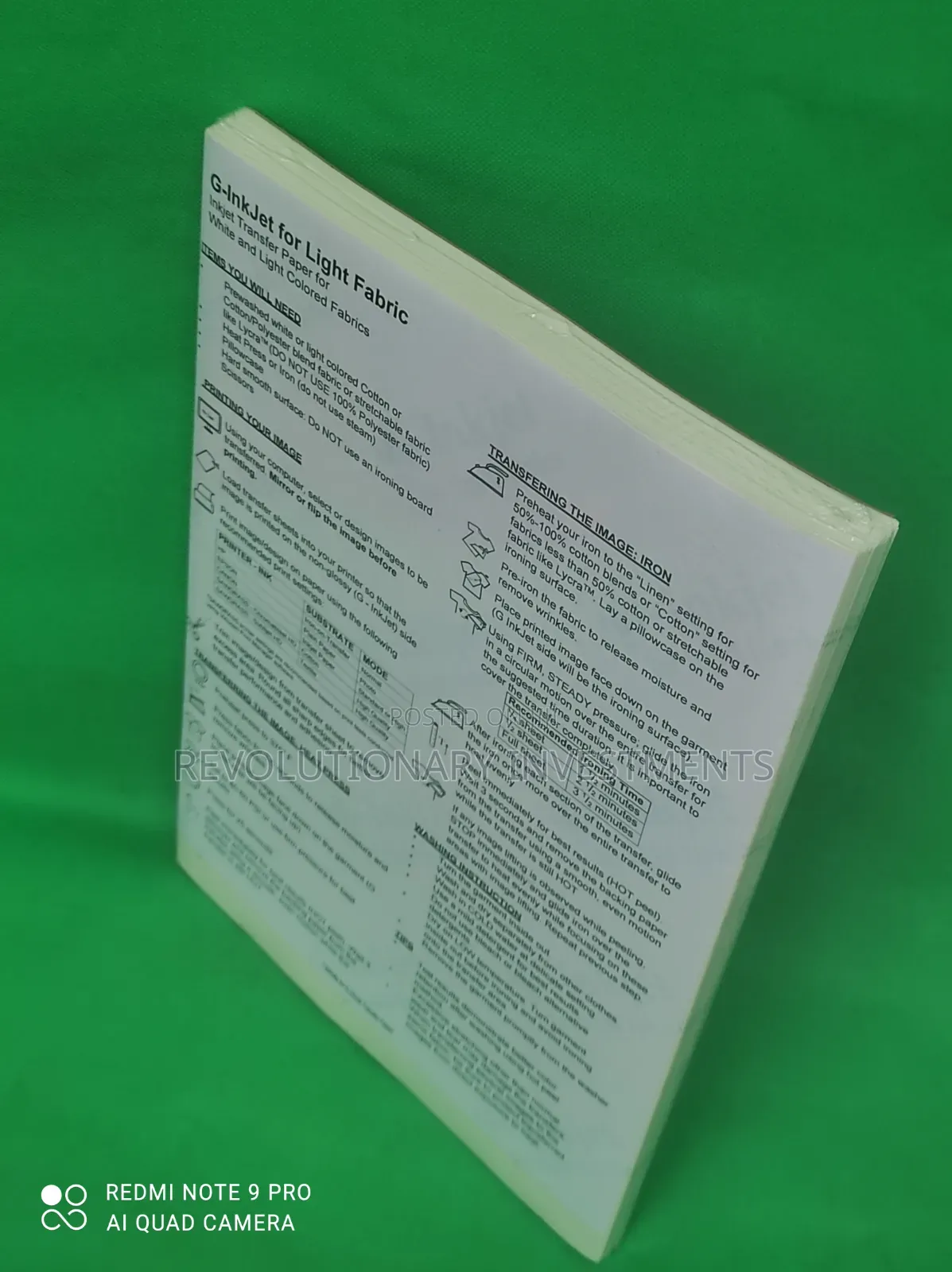 G-Inkjet Light Transfer Paper