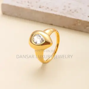 Waterdrop Elegance Gold-Plated Proposal Ring