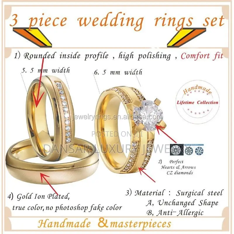 Royal Vows 3-Piece Gold Set