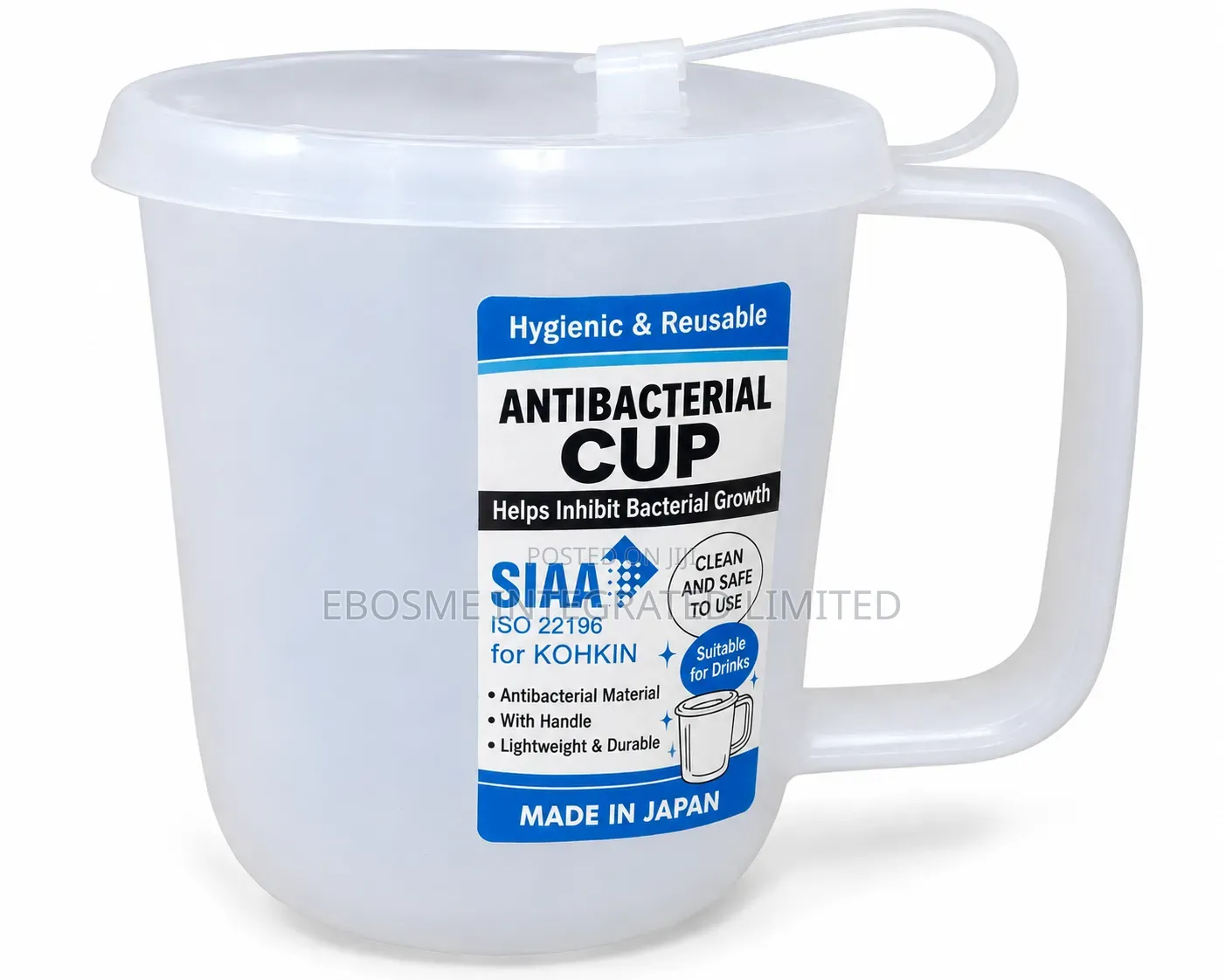 Japanese Antibacterial Cup With Lid and Handle
