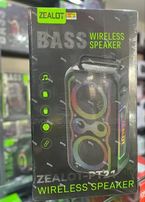 ZEALOT PT21 Bass Wireless Speaker - Double Bass + RGB Light Party Box